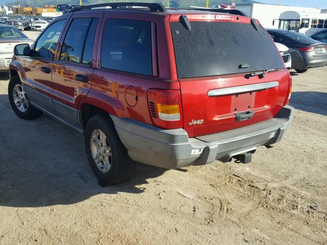 1J4GX48S82C118185 - 2002 JEEP GRAND CHER RED photo 3