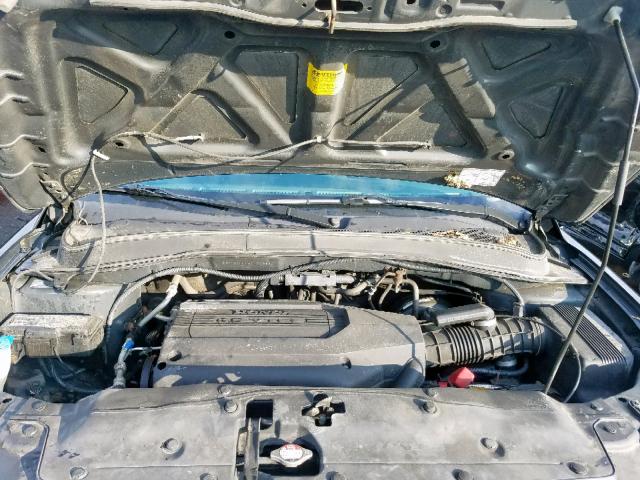 2HKYF18684H571633 - 2004 HONDA PILOT EXL BLUE photo 7