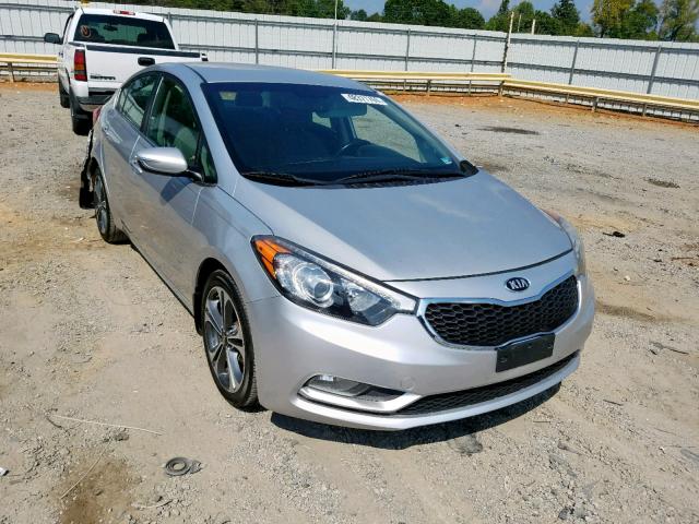 KNAFX4A85E5175014 - 2014 KIA FORTE EX SILVER photo 1