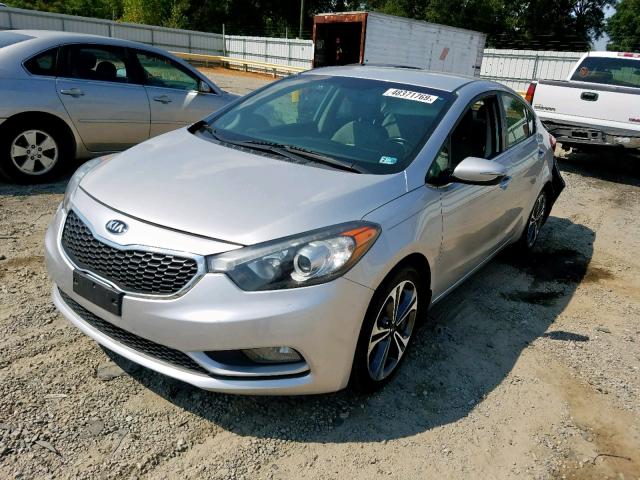 KNAFX4A85E5175014 - 2014 KIA FORTE EX SILVER photo 2