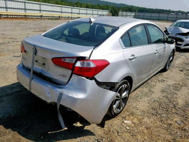 KNAFX4A85E5175014 - 2014 KIA FORTE EX SILVER photo 4