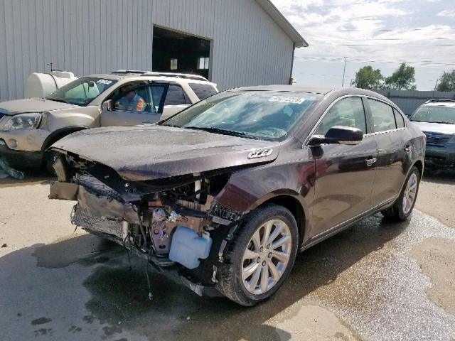 1G4GB5G39FF154343 - 2014 BUICK LACROSSE MAROON photo 2