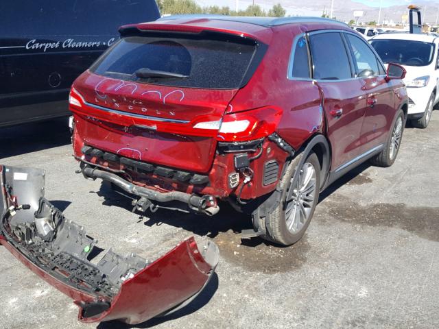 2LMPJ6LR9HBL52836 - 2017 LINCOLN MKX RESERV RED photo 4