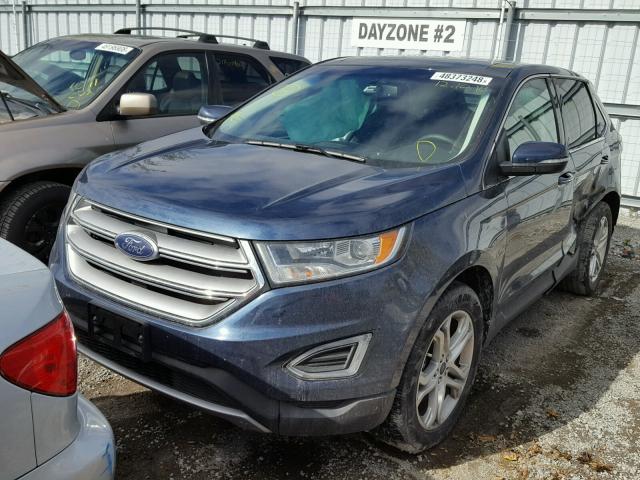 2FMPK4K93HBB06959 - 2017 FORD EDGE TITAN BLUE photo 2