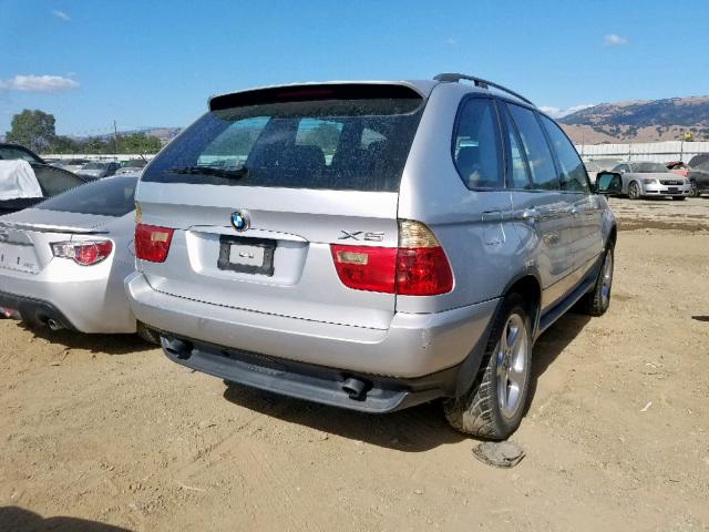 5UXFA53502LP37744 - 2002 BMW X5 3.0I SILVER photo 4