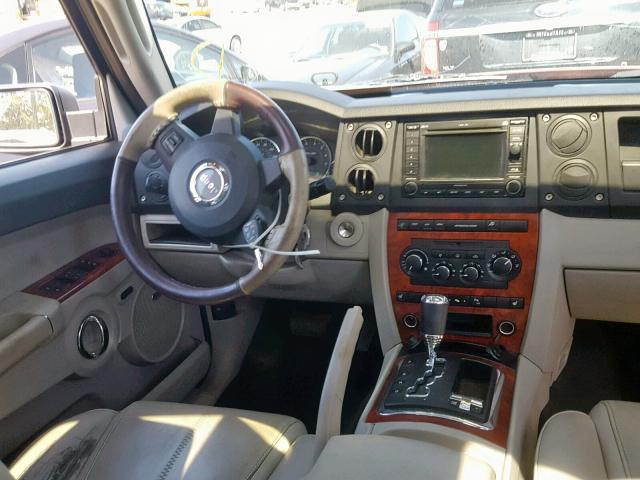 1J8HG58P97C584560 - 2007 JEEP COMMANDER წითელი ფოტო 9