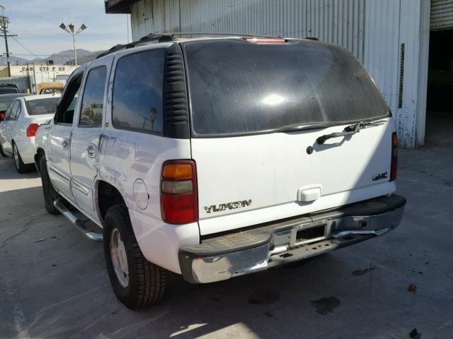 1GKEC13V62R276115 - 2002 GMC YUKON WHITE photo 3