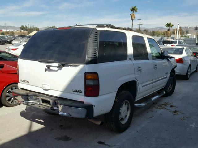 1GKEC13V62R276115 - 2002 GMC YUKON WHITE photo 4