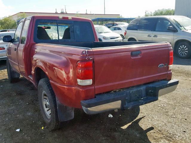 1FTYR14V6YPB20635 - 2000 FORD RANGER SUP RED photo 3