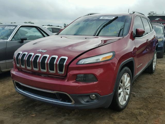 1C4PJLDB3GW247822 - 2016 JEEP CHEROKEE L RED photo 2