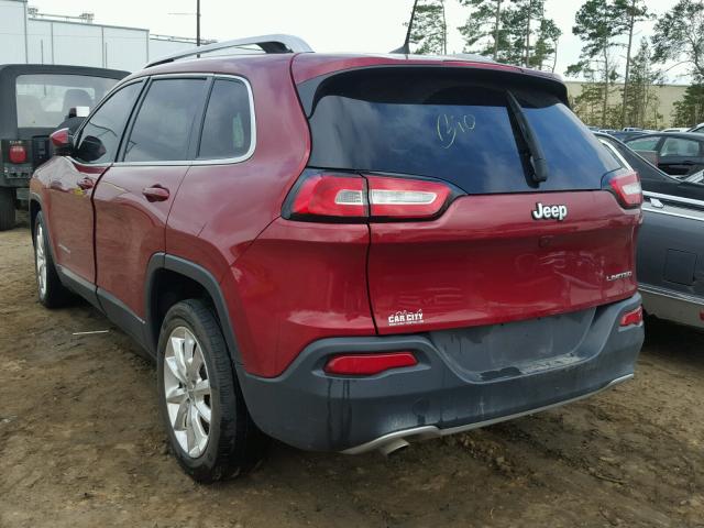 1C4PJLDB3GW247822 - 2016 JEEP CHEROKEE L RED photo 3