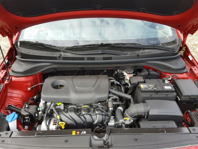 3KPC24A37KE040240 - 2019 HYUNDAI ACCENT SE RED photo 7