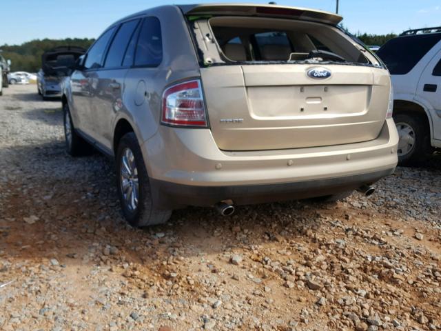 2FMDK39C87BB11975 - 2007 FORD EDGE SEL P BEIGE photo 3