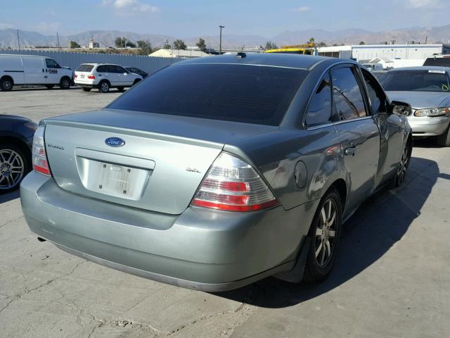 1FAHP24W58G152213 - 2008 FORD TAURUS SEL GREEN photo 4