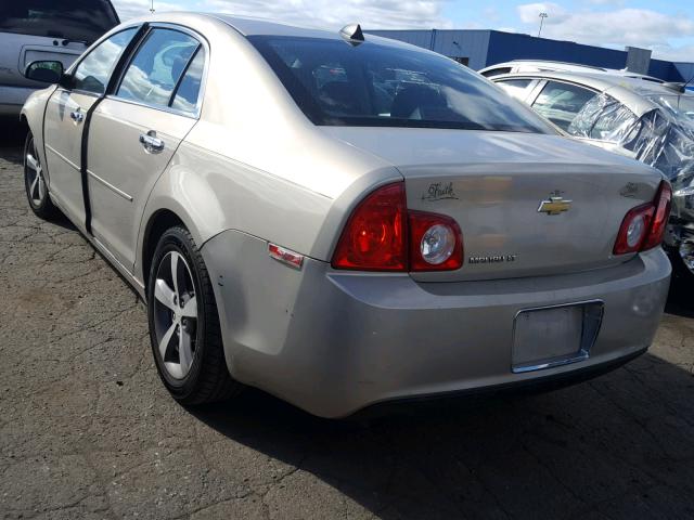 1G1ZC5EU0CF168013 - 2012 CHEVROLET MALIBU 1LT ოქროსფერი ფოტო 3