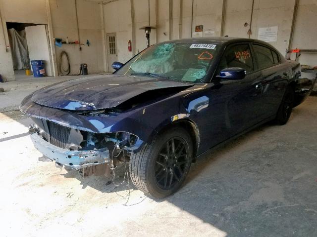 2C3CDXHG6FH824508 - 2015 DODGE CHARGER SX BLUE photo 2