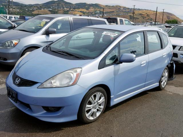 JHMGE88469S064341 - 2009 HONDA FIT SPORT BLUE photo 2