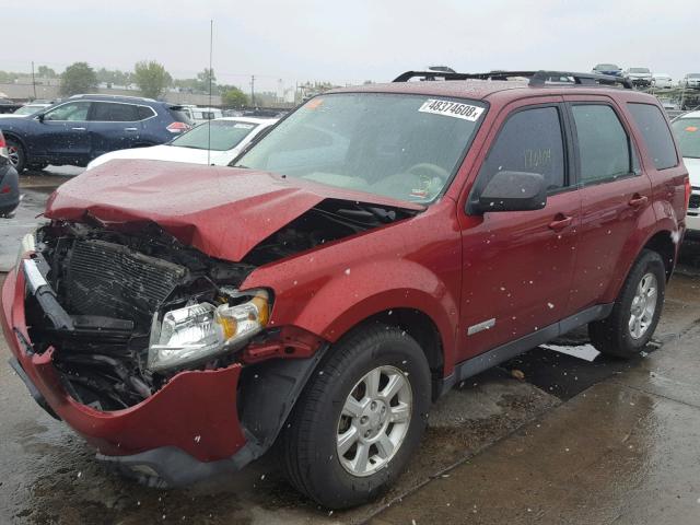 4F2CZ06158KM14359 - 2008 MAZDA TRIBUTE S RED photo 2