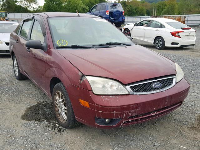 1FAHP34N97W265034 - 2007 FORD FOCUS ZX4 BURGUNDY photo 1