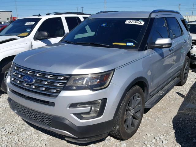 1FM5K8F87HGC23839 - 2017 FORD EXPLORER L BLUE photo 2