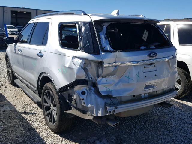 1FM5K8F87HGC23839 - 2017 FORD EXPLORER L BLUE photo 3