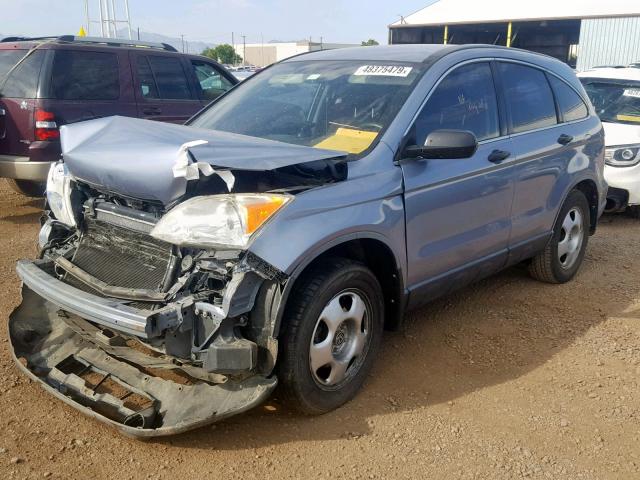 JHLRE38367C049868 - 2007 HONDA CR-V LX BLUE photo 2