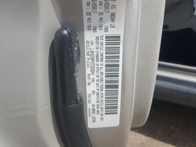 1J8HG58P47C529241 - 2007 JEEP COMMANDER GRAY photo 10