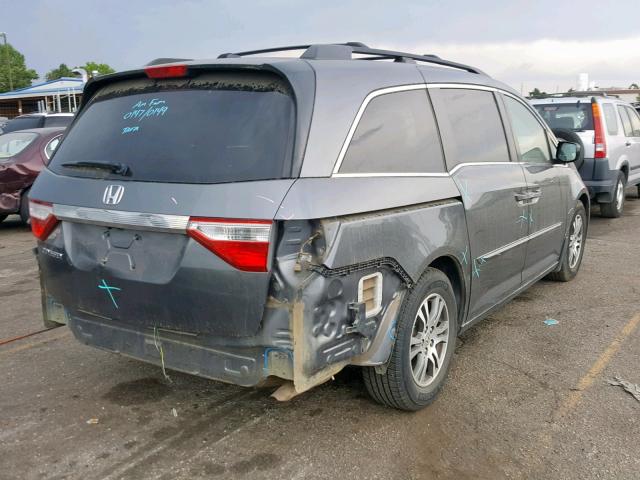 5FNRL5H6XCB076271 - 2012 HONDA ODYSSEY EX GRAY photo 4