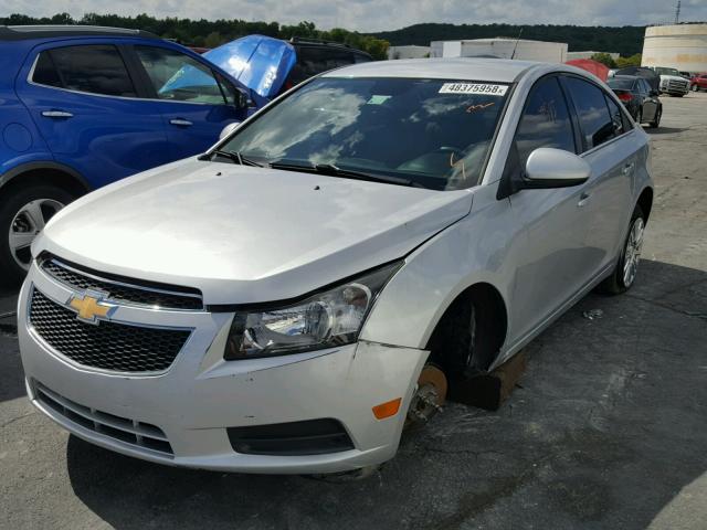 1G1PH5SB1D7293240 - 2013 CHEVROLET CRUZE ECO SILVER photo 2