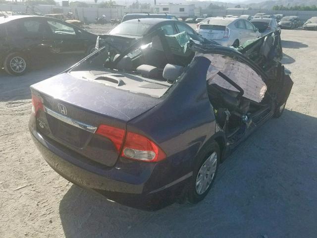 19XFA16379E025271 - 2009 HONDA CIVIC VP BLUE photo 4