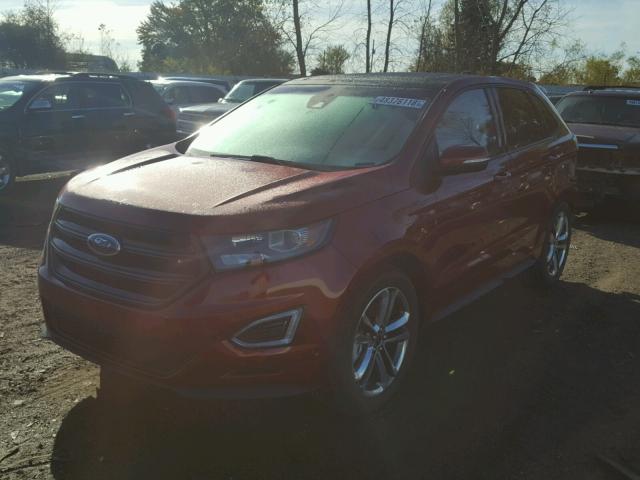 2FMPK4APXJBB51046 - 2018 FORD EDGE SPORT RED photo 2