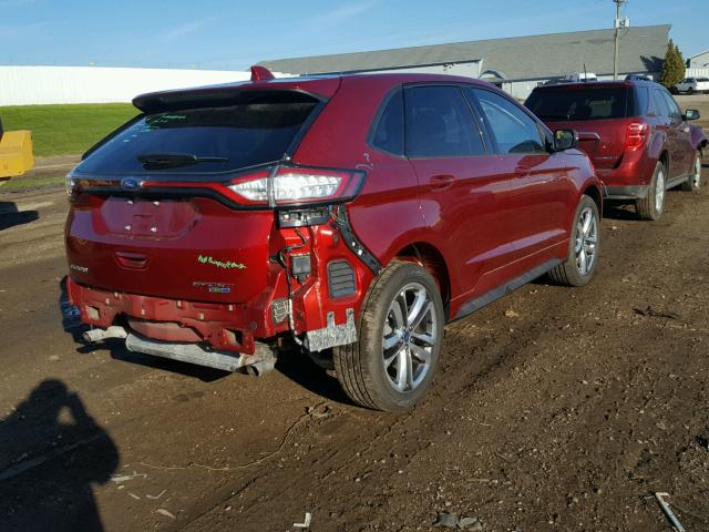 2FMPK4APXJBB51046 - 2018 FORD EDGE SPORT RED photo 4