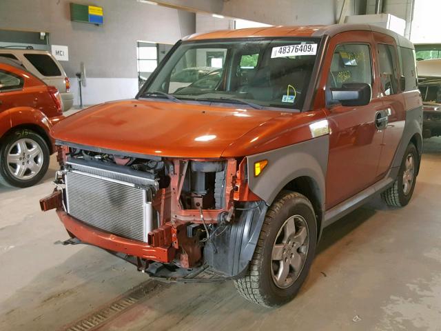 5J6YH186X5L010982 - 2005 HONDA ELEMENT EX ORANGE photo 2