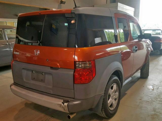 5J6YH186X5L010982 - 2005 HONDA ELEMENT EX ORANGE photo 4