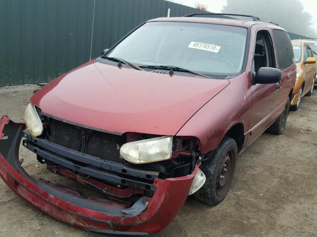 4N2XN11T4XD809032 - 1999 NISSAN QUEST SE RED photo 2
