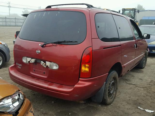 4N2XN11T4XD809032 - 1999 NISSAN QUEST SE RED photo 4