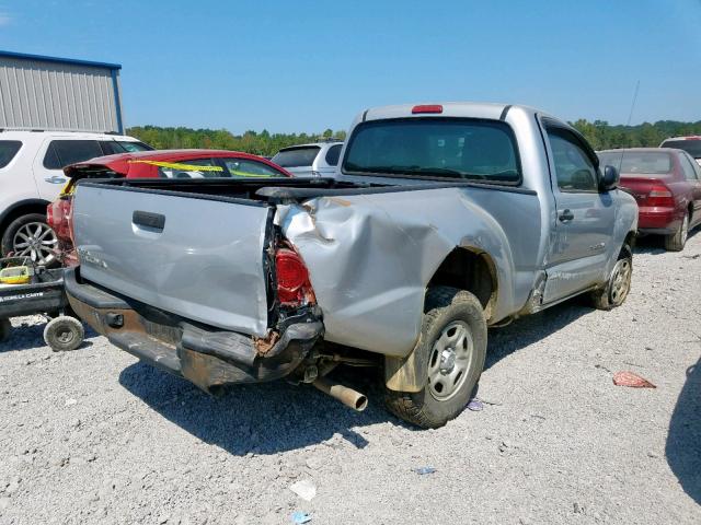 5TENX22N38Z517116 - 2008 TOYOTA TACOMA SILVER photo 4