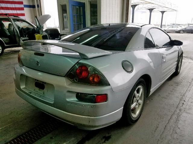 4A3AC34G81E219701 - 2001 MITSUBISHI ECLIPSE RS SILVER photo 4