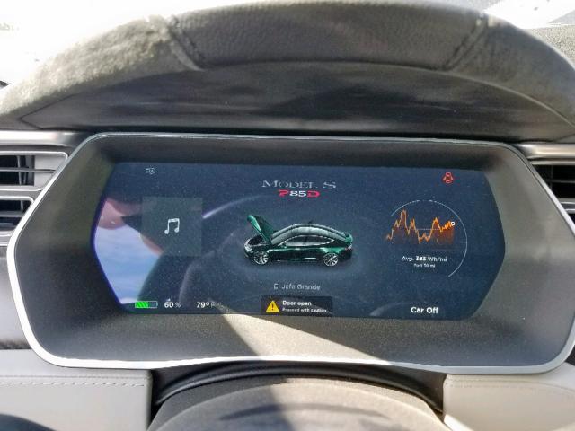 5YJSA1H28EFP66245 - 2014 TESLA MODEL S GREEN photo 8