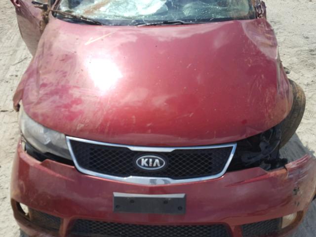 KNAFW4A34A5305558 - 2010 KIA FORTE SX BURGUNDY photo 7