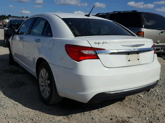 1C3CCBCB4DN588768 - 2013 CHRYSLER 200 LIMITE WHITE photo 3