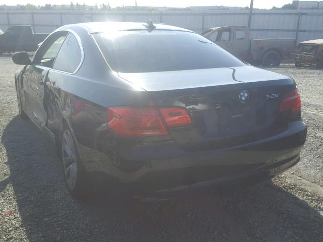 WBAKE5C58BE573410 - 2011 BMW 328 I SULE BLACK photo 3