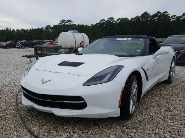 1G1YA3D74E5120914 - 2014 CHEVROLET CORVETTE S WHITE photo 2