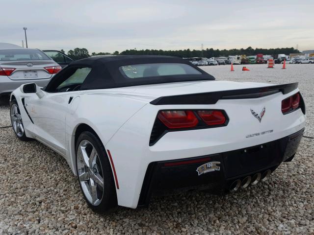 1G1YA3D74E5120914 - 2014 CHEVROLET CORVETTE S WHITE photo 3