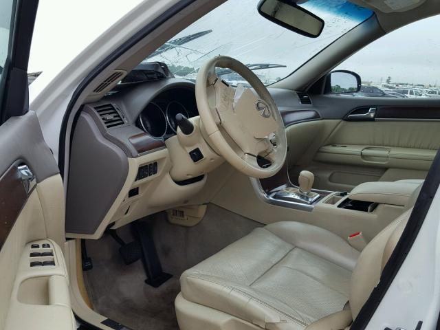 JNKAY01E18M605879 - 2008 INFINITI M35 BASE WHITE photo 9