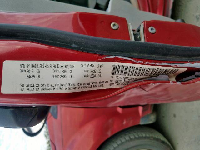 1B3HB28B67D127970 - 2007 DODGE CALIBER RED photo 10