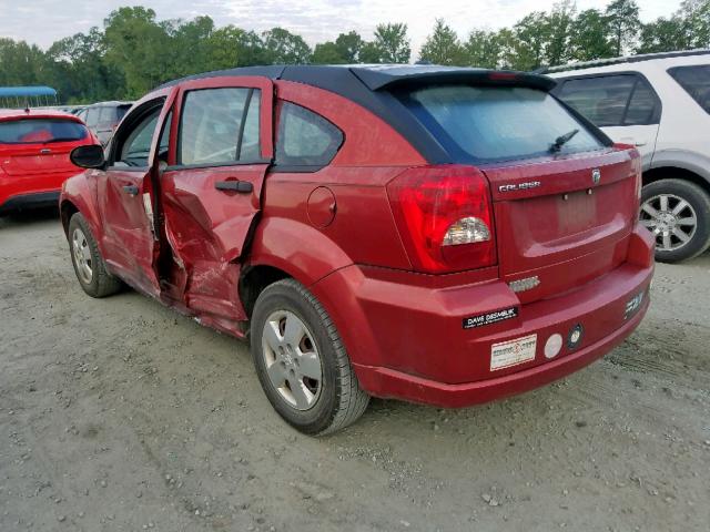 1B3HB28B67D127970 - 2007 DODGE CALIBER RED photo 3