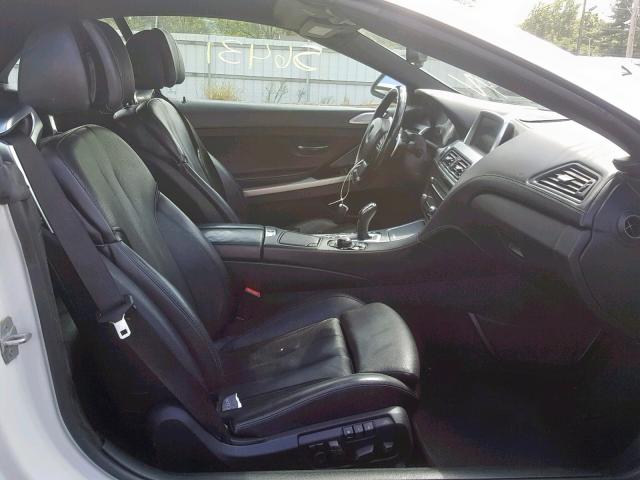 WBAYP9C55DD168898 - 2013 BMW 650 I WHITE photo 5