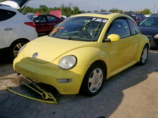 3VWCK21C11M434760 - 2001 VOLKSWAGEN NEW BEETLE ყვითელი ფოტო 2