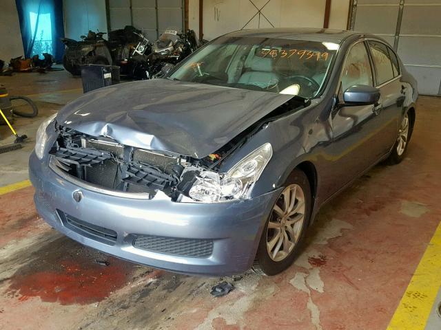 JNKCV61F19M352349 - 2009 INFINITI G37 BLUE photo 2